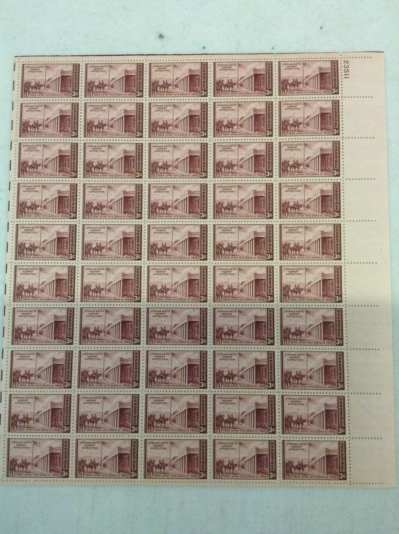 sheet of US stamps stephen watts kearny expedition: sheet of US stamps stephen watts kearny expedition