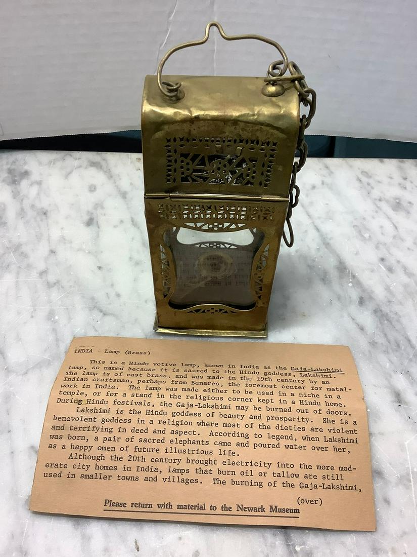 Newark Museum Brass Oil Burning Lamp (1 of 1)