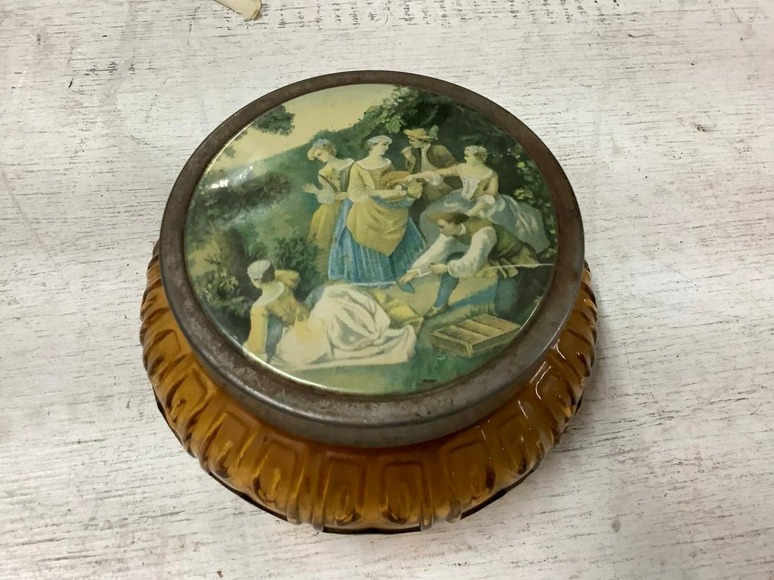 Amber Glass Powder Jar: Amber Glass Powder Jar