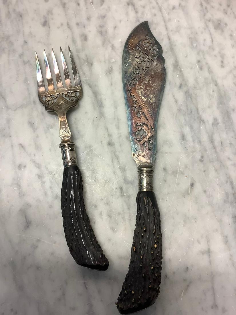Larson & Goodnow England Sterling Fork and Knife: Larson & Goodnow England Sterling Fork and Knife