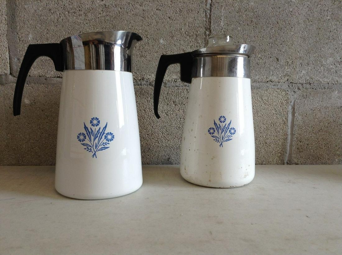 Pair of corningware kettles 10 and 9 cup (1 of 1)