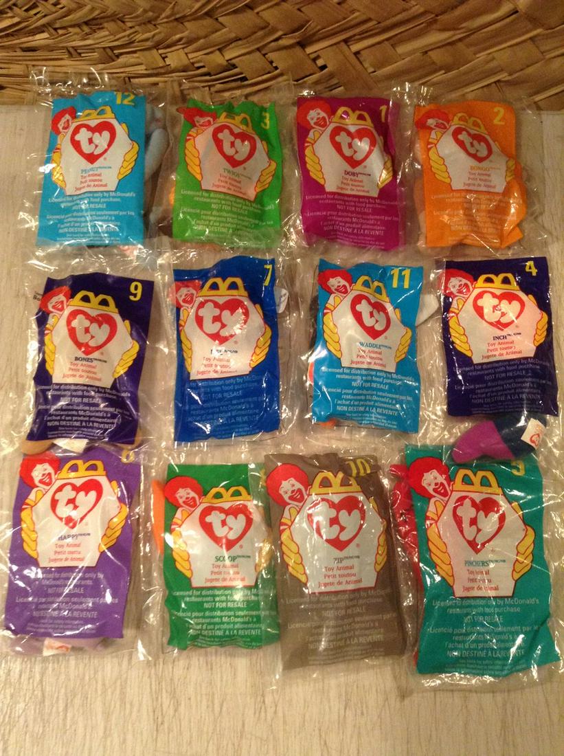 Large lot of McDonalds Ty Beanie Babies Sealed in the: Large lot of McDonalds Ty Beanie Babies Sealed in the package