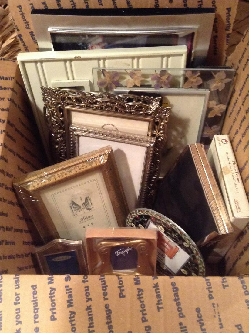 Box lot of Picture Frames Various Sizes (1 of 1)