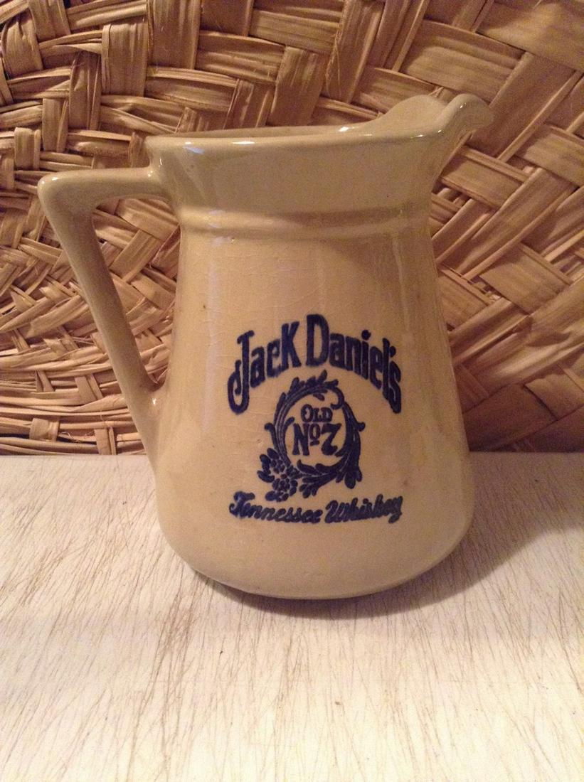 Jack Daniels Old No 7 Whiskey Stoneware Pitcher 7" tall (1 of 1)