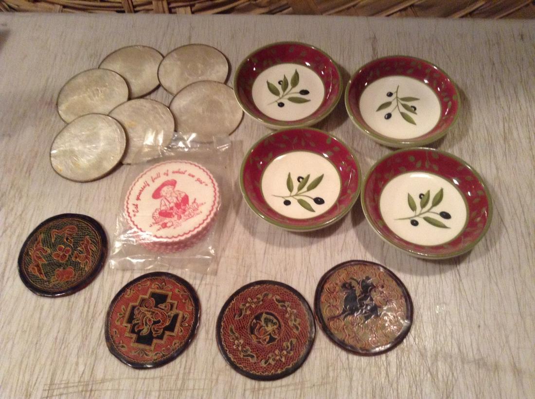 Large lot of Vintage Coasters and set of four small (1 of 1)
