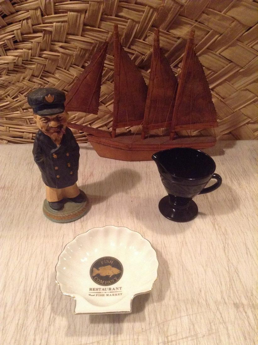 Ceramic Sailor 8", Wooden Boat and more: Ceramic Sailor 8", Wooden Boat and more