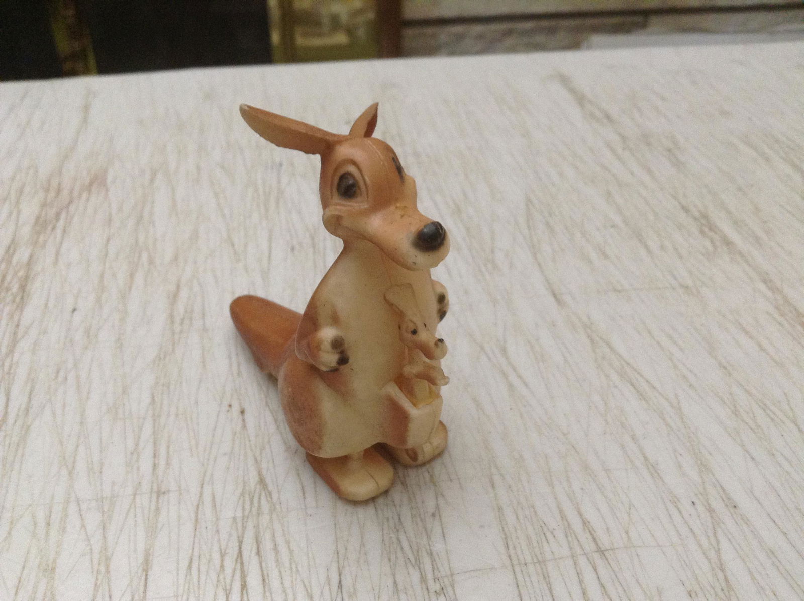 Vintage Celluloid "Walking" Kangaroo 3"tall (1 of 1)