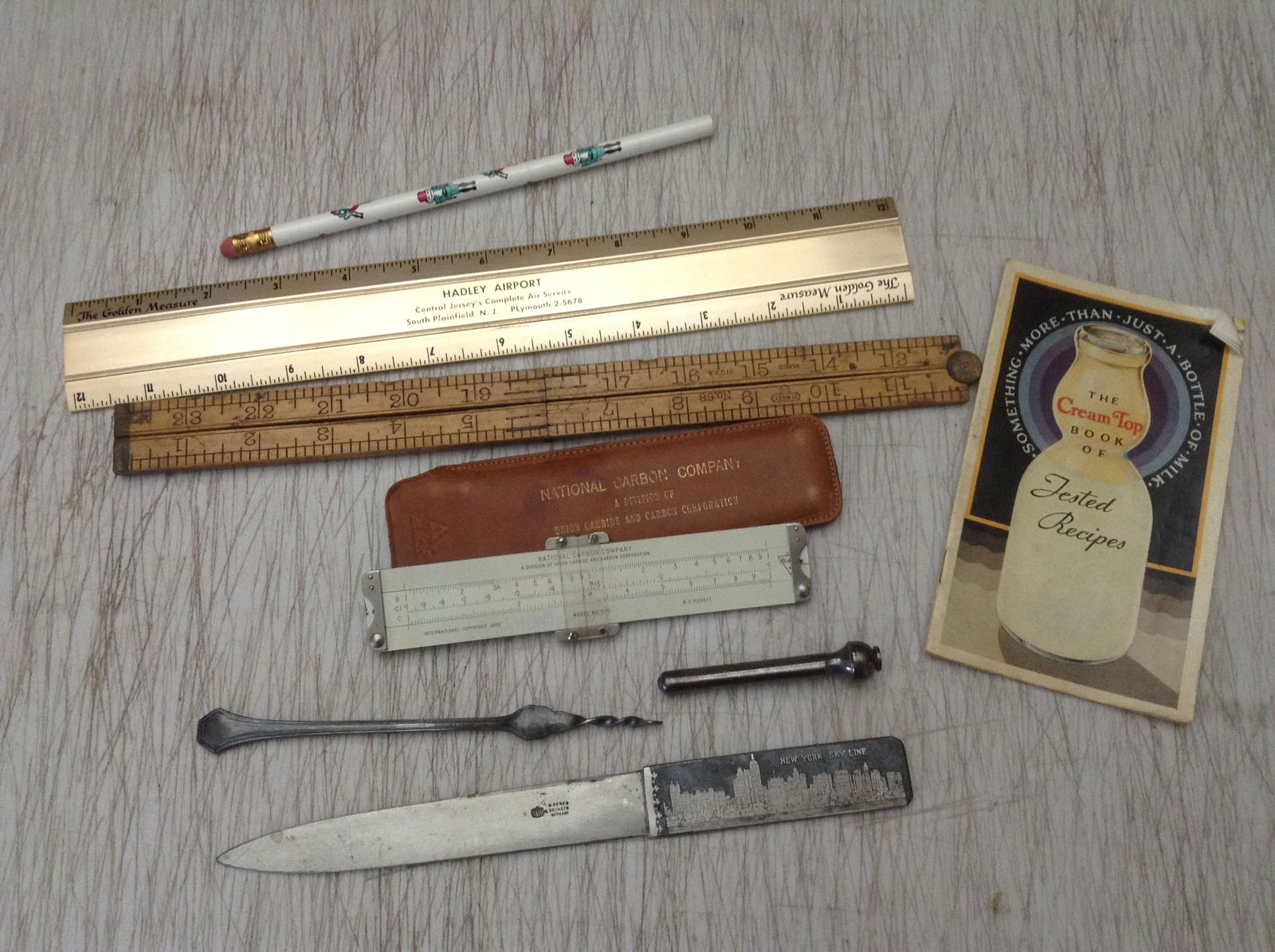 National Carbon Company slide ruler, German Made NY (1 of 1)