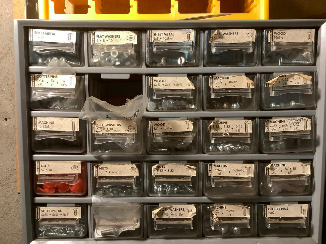 box of washers pins and more: box of washers pins and more