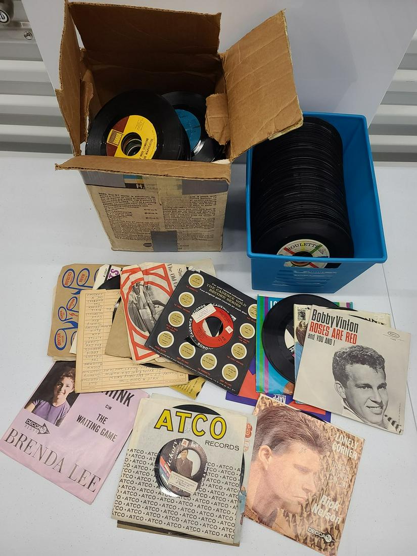 Large Amount of 45 Records Various Decades (1 of 1)