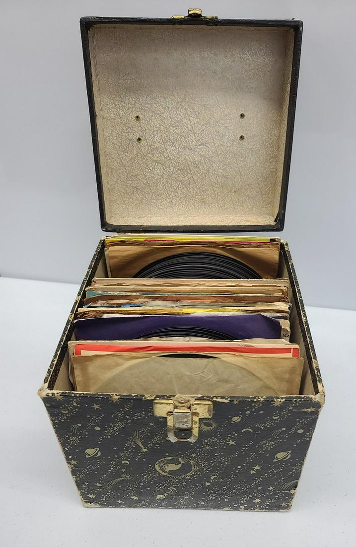 Decca Galaxy Case and 45 Records (1 of 1)