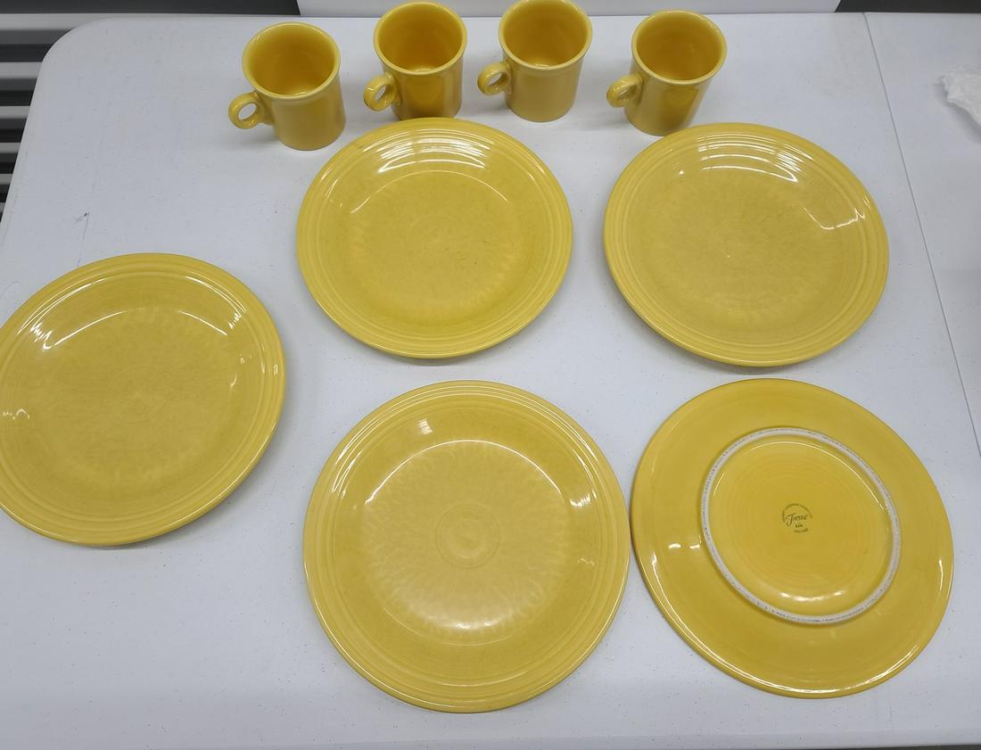 Yellow Fiesta ware plates & Mugs (1 of 1)
