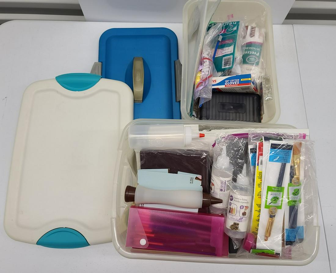 2 small totes of new candy making & crafts supplies (1 of 1)