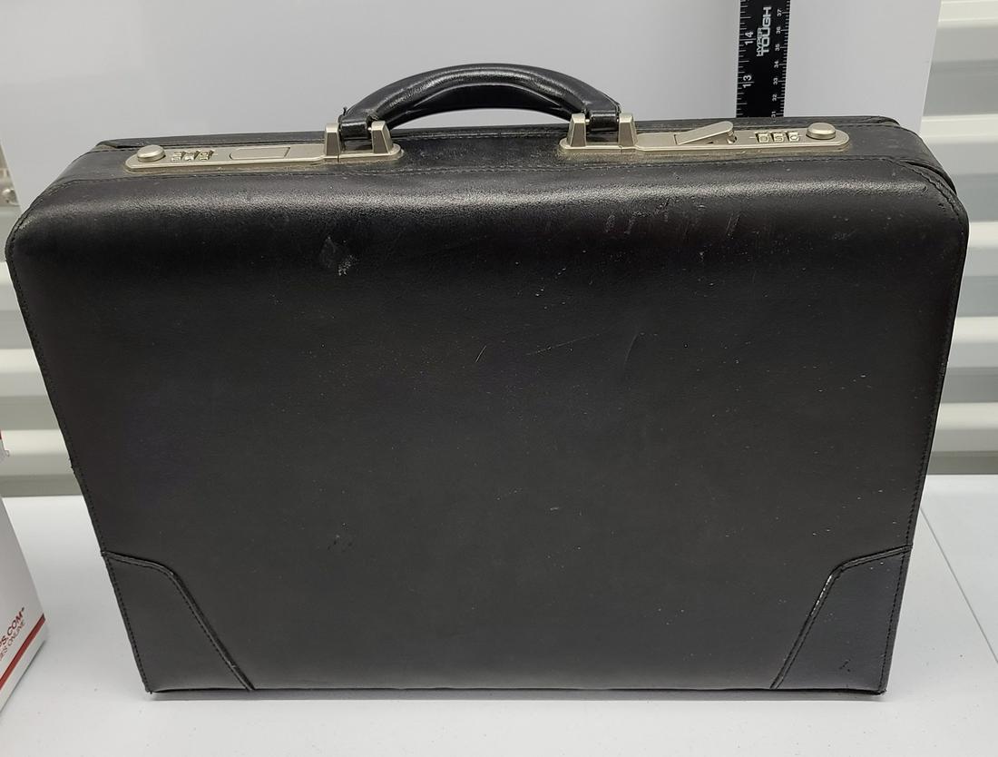 Vintage Black Leather Briefcase (1 of 1)