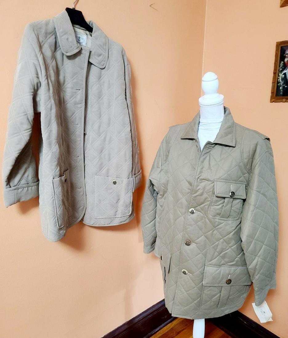 2 Vtg Wathne Men's Quilted Jackets M & L (1 of 1)