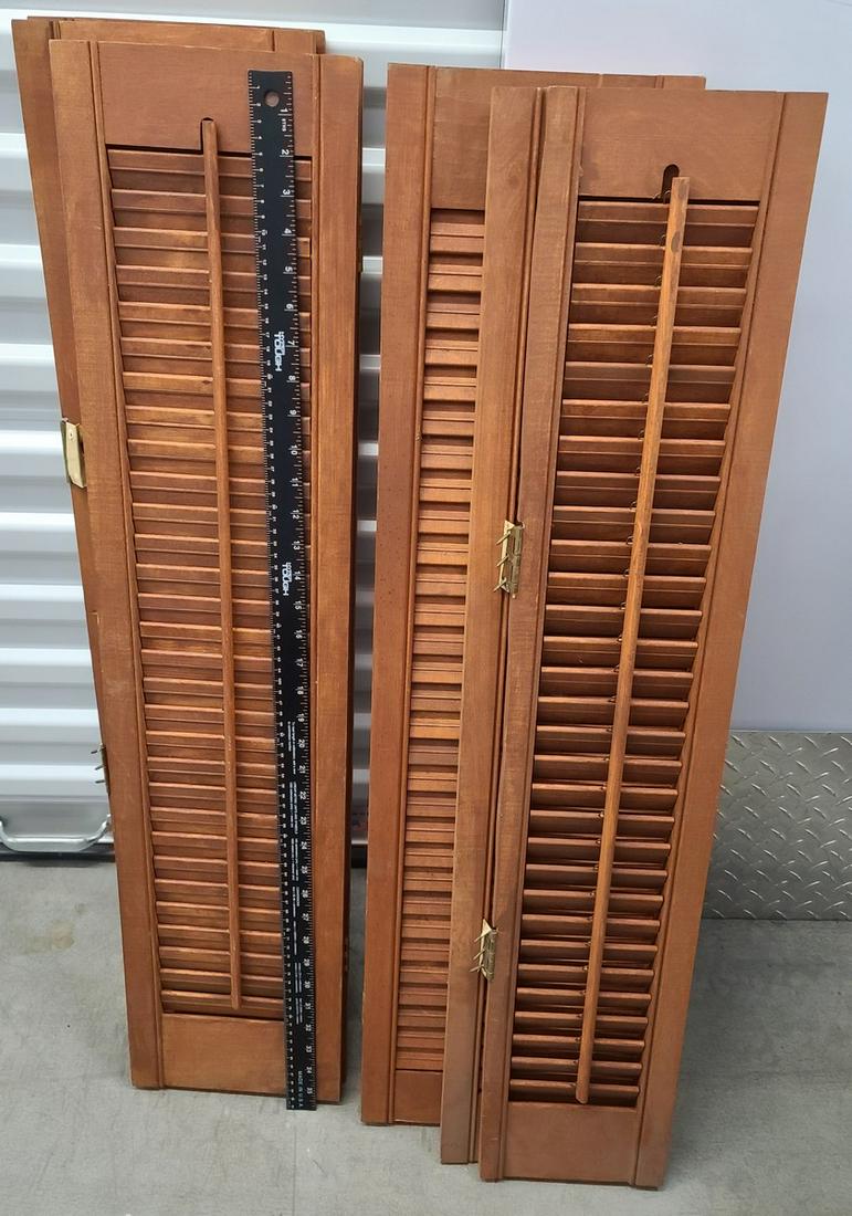 4 Vintage Wooden Window Shutters (1 of 1)