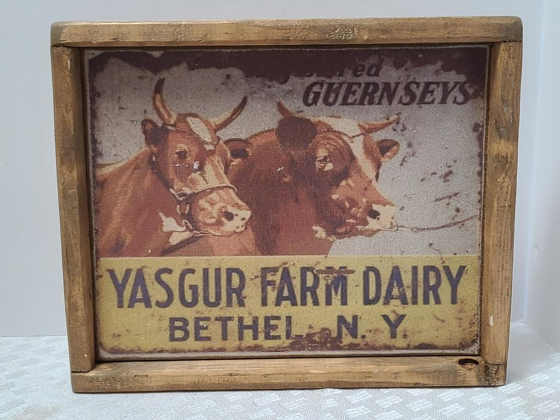 Handmade Wooden Dairy Cows Sign 13x11" (1 of 1)