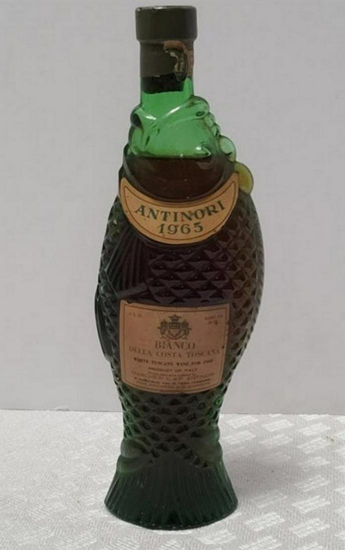 1965 Sealed Antinori Wine in Fish Bottle: 1965 Sealed Antinori Wine in Fish Bottle