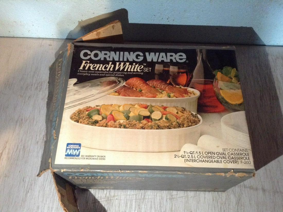 Corning ware french white set: Corning ware french white set