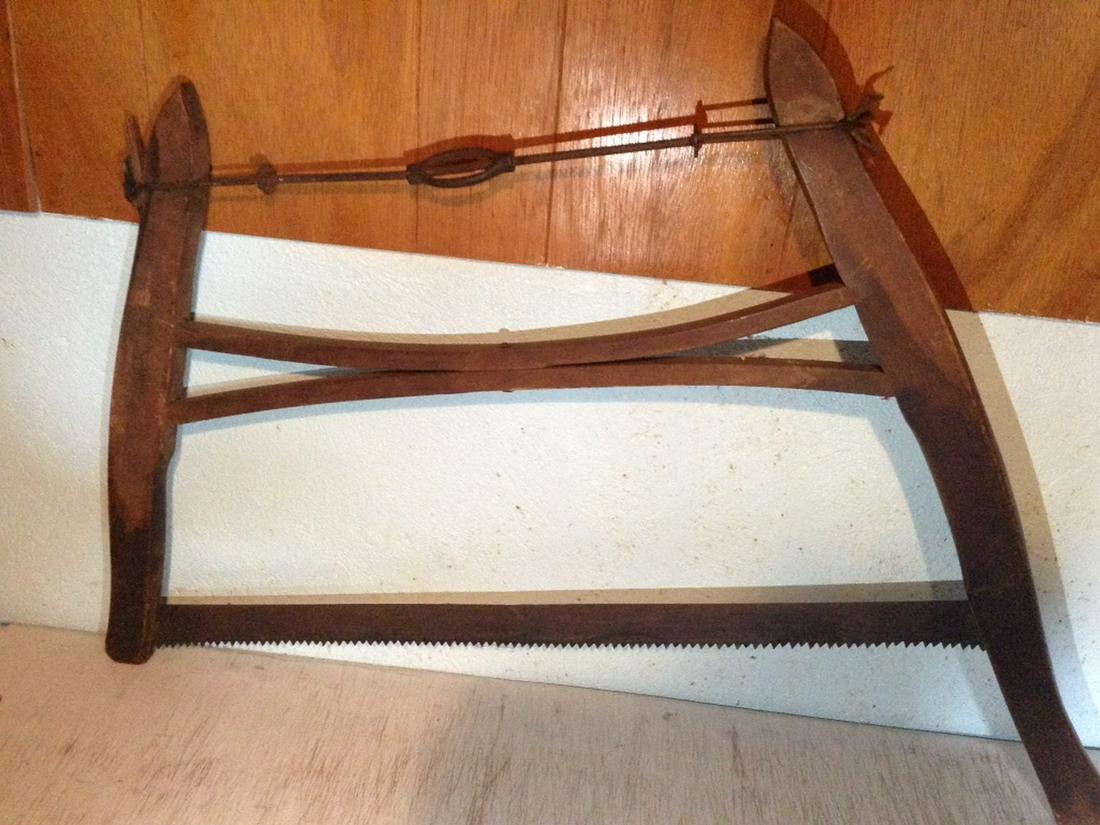 Vintage wooden saw: Vintage wooden saw