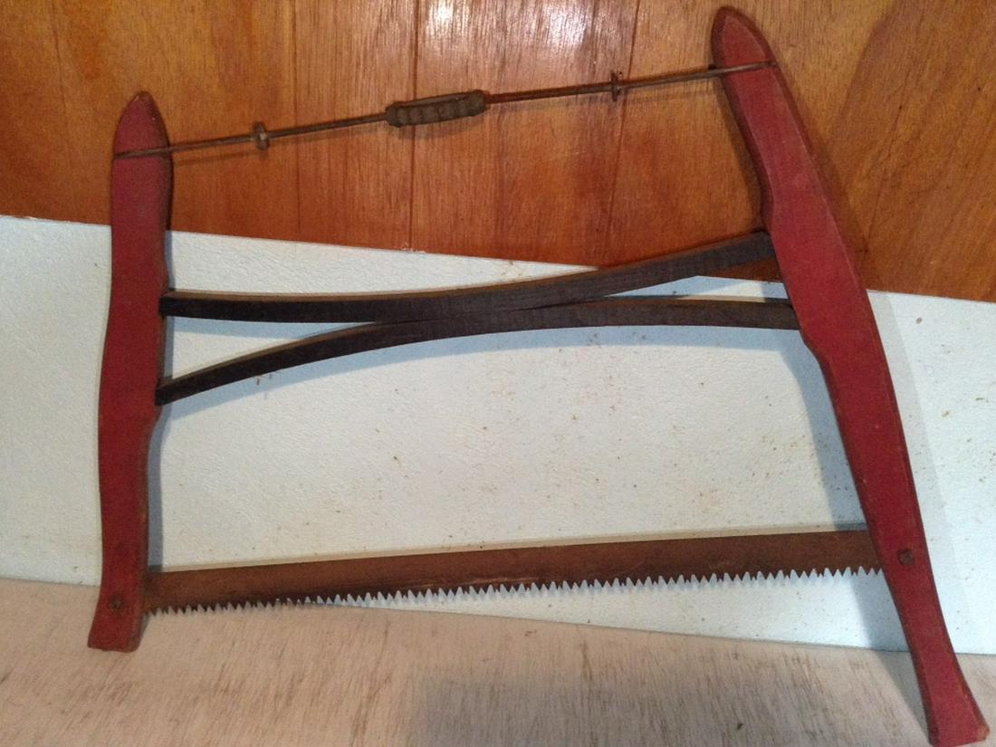 Vintage wooden saw: Vintage wooden saw