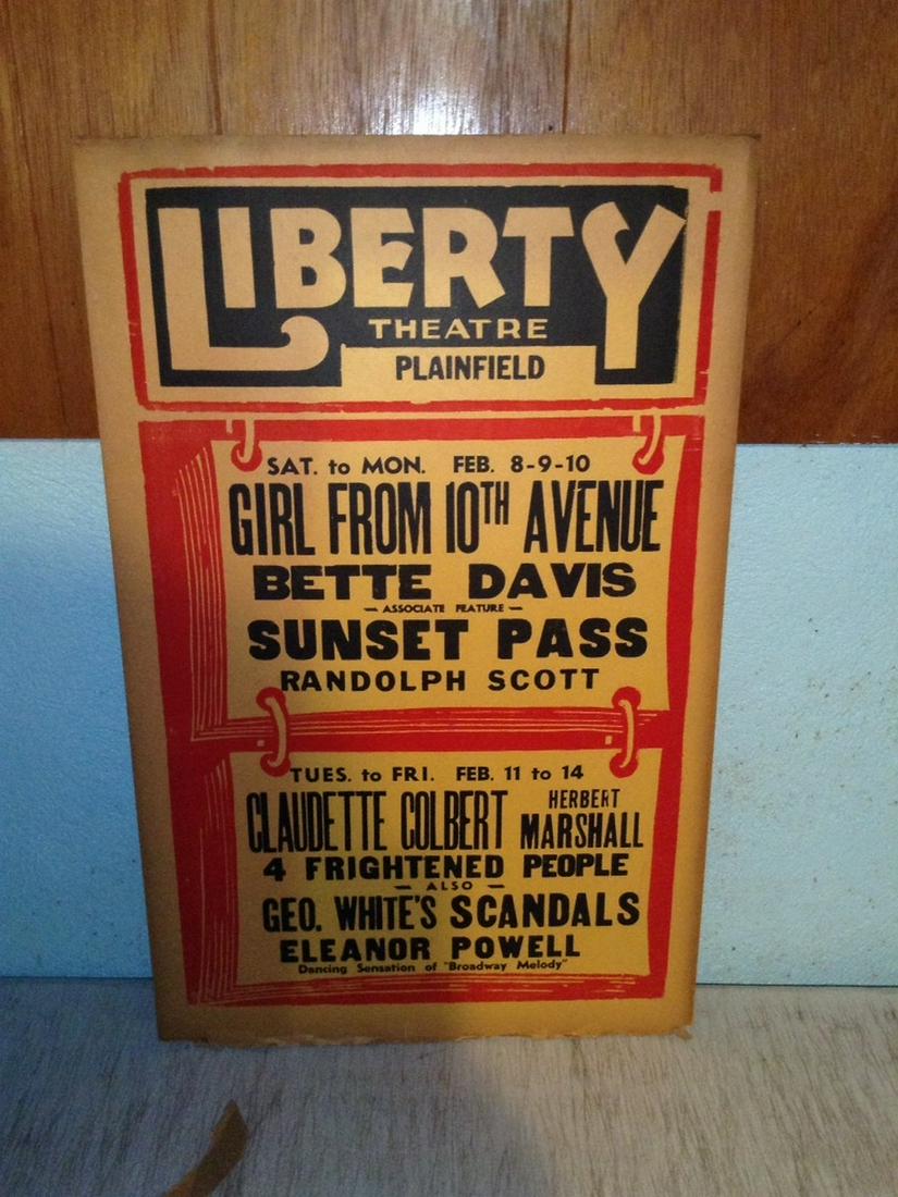 Vintage Theater plainfield advertisement 22.5x13 (1 of 1)