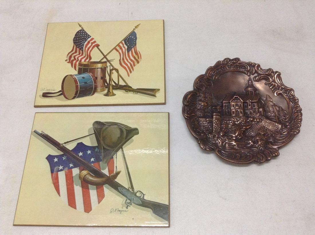 Pair of Signed RA Maguire Military Prints on Board (1 of 1)