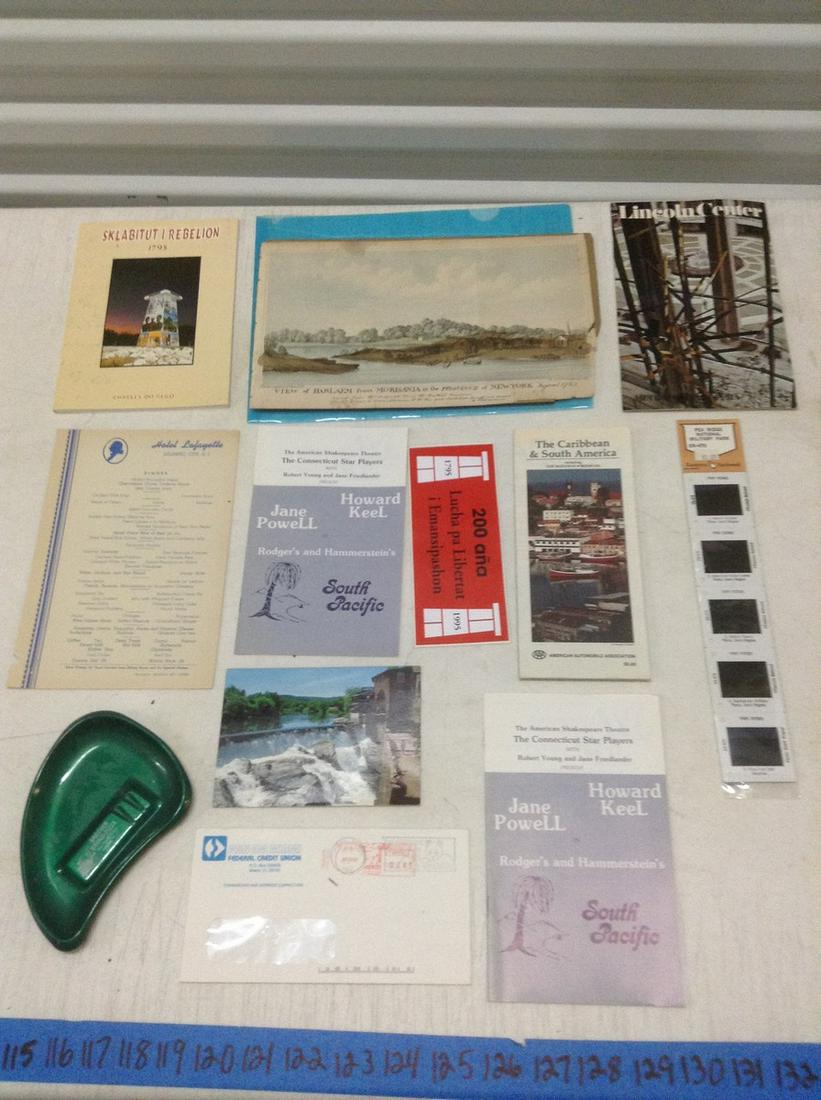 Military Park Slides, Vintage Ashtray, travel brochures: Military Park Slides, Vintage Ashtray, travel brochures and more