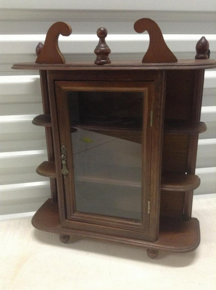 Wooden Curio Shelf 17"x14"x5": Wooden Curio Shelf 17"x14"x5"