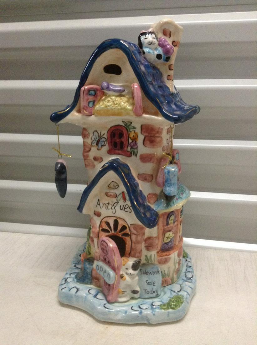 "Antiques" Lighthouse Ceramic 13" tall (1 of 1)