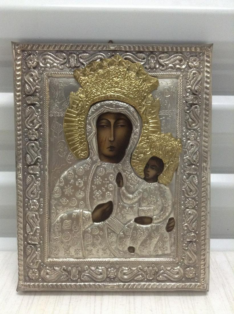 Vintage Ornate Gilded Icon 9"x7" (1 of 1)
