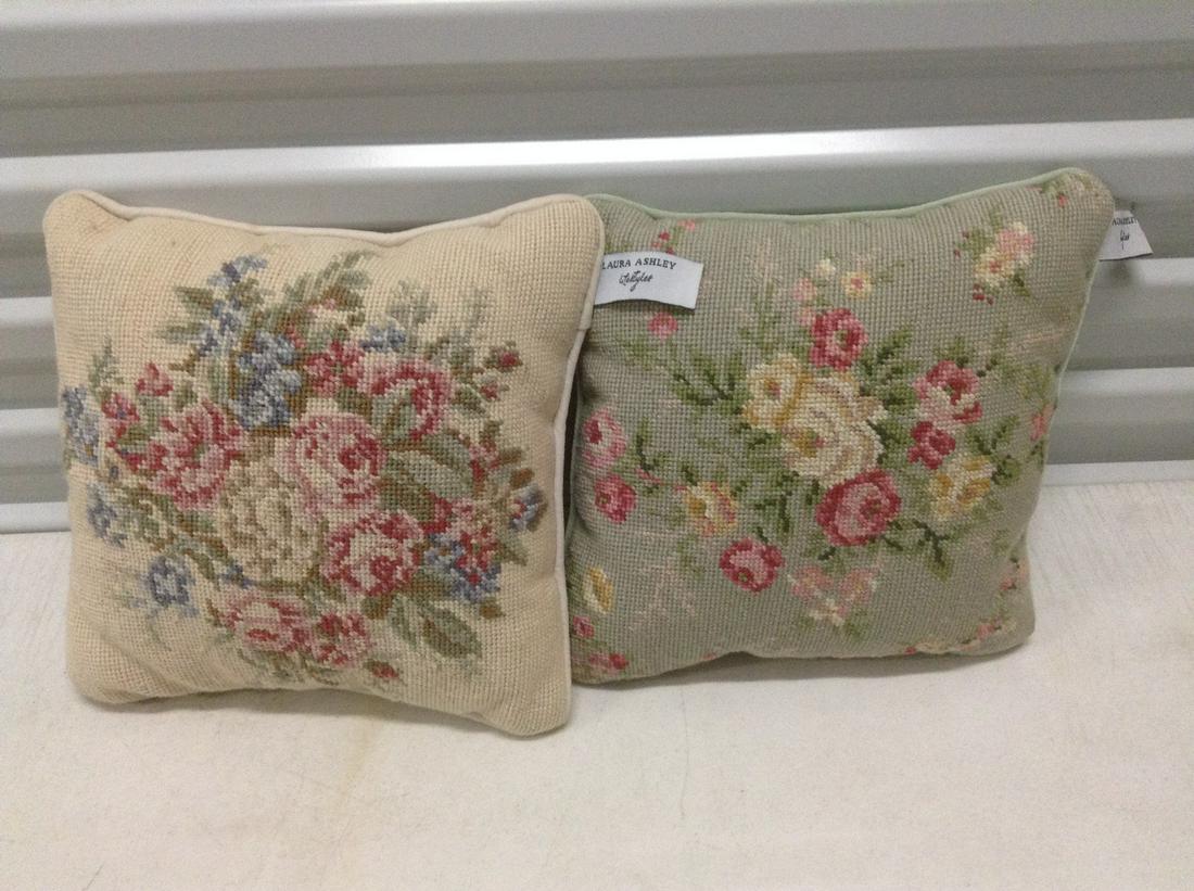 Pair of Vintage Laura Ashley Pillows 11"x11" (1 of 1)