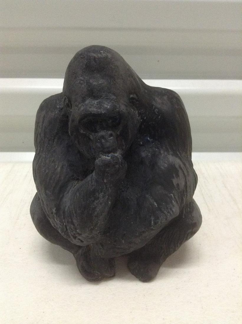 Carved Lava Stone Gorilla 6" (1 of 1)