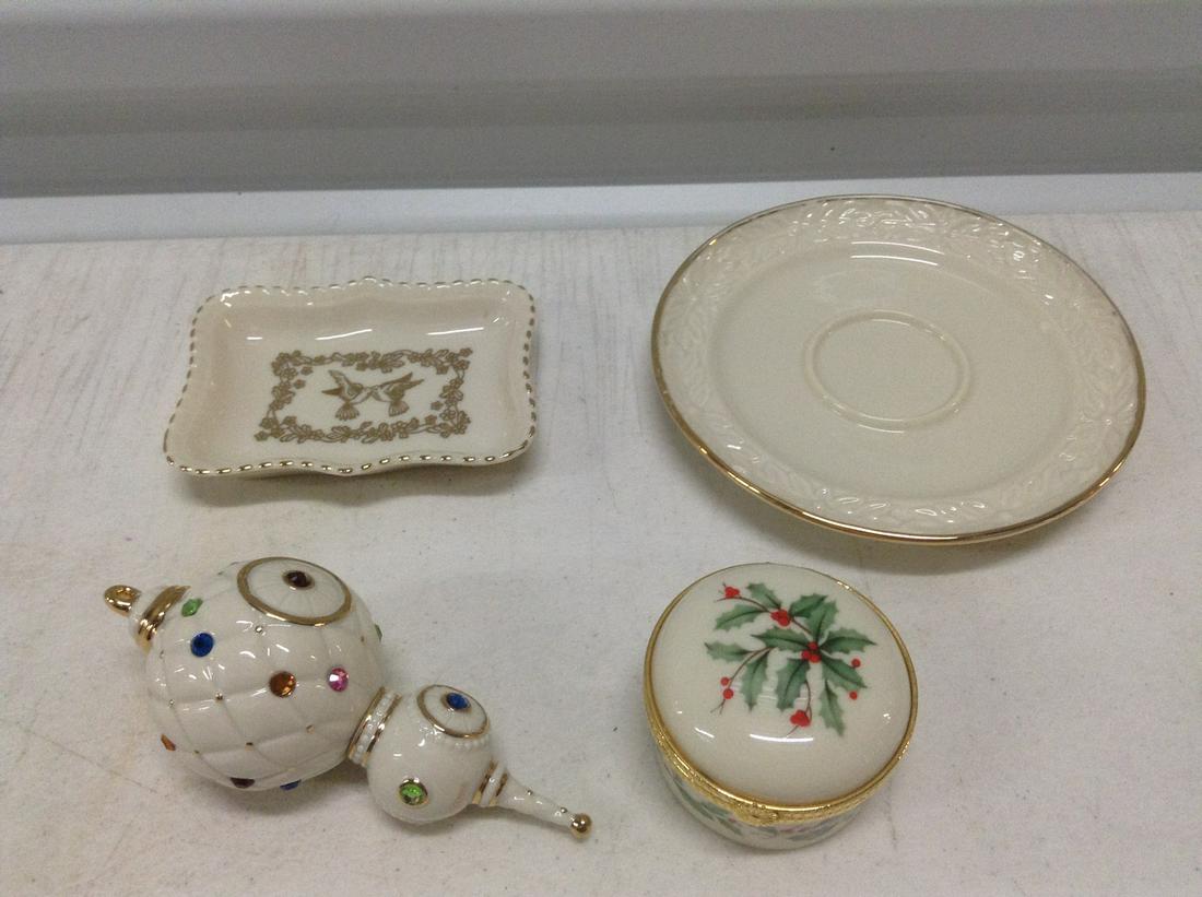 Lenox Trinket Box, Trays and Jeweled ornament (1 of 1)