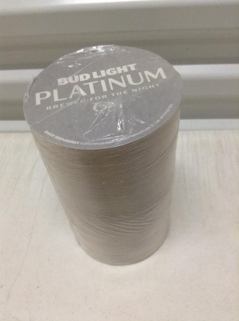 Sealed Bud Light Platinum Coasters - approx 150: Sealed Bud Light Platinum Coasters - approx 150