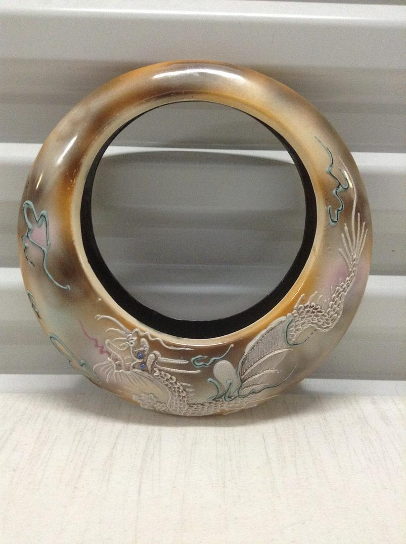 Large Vintage Japan "Dragonware" Wall Pocket 9" tall (1 of 1)