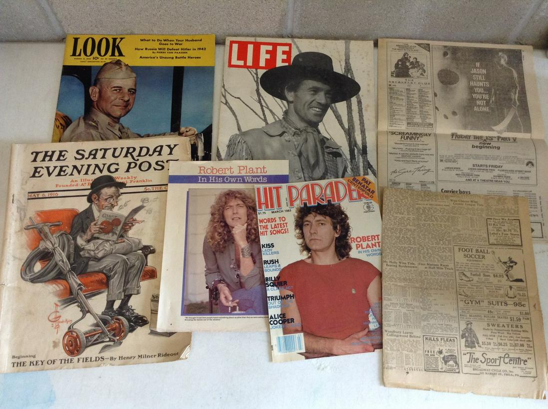 Gary Cooper 1940 Life Magazine, The Saturday Evening (1 of 1)