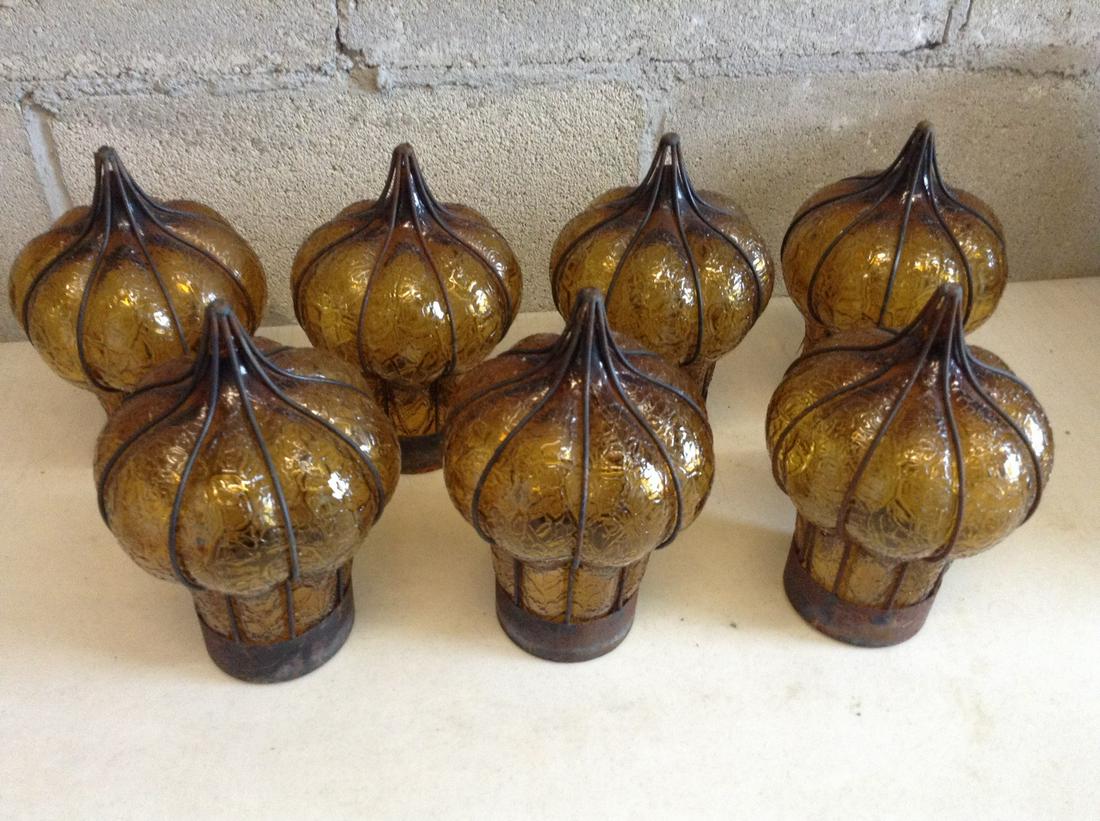 Large lot of BlownGlass light covers 8.5" tall (1 of 1)