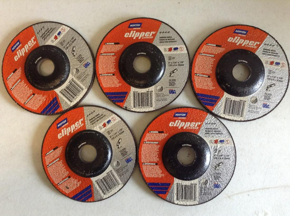 Lot of Norton Grinding Wheels 5"x1/4"x7/8" (1 of 1)