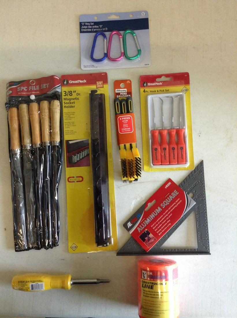 Lot of 8" 5piece File Set 3/8" Magnetic Socket Holder (1 of 1)