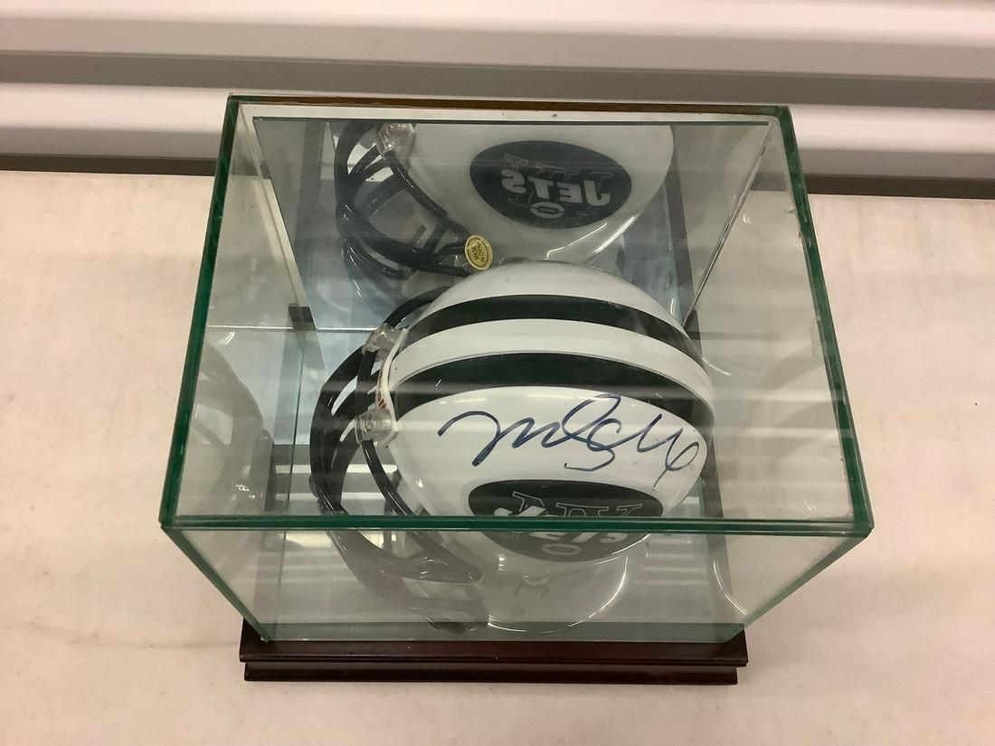 Jets McNeil signed mini collectors helmet 8.5" x 7" x (1 of 1)