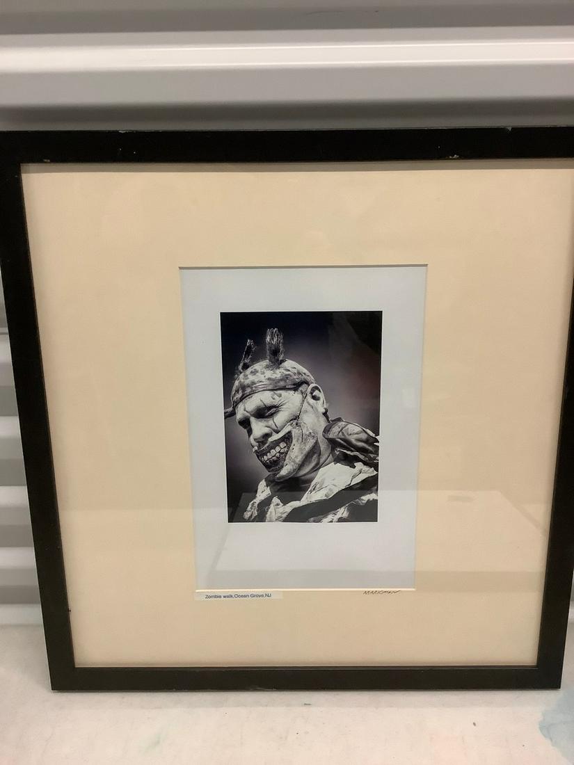 Framed zombie walk Ocean Grove signed Joel Markman 21" (1 of 1)