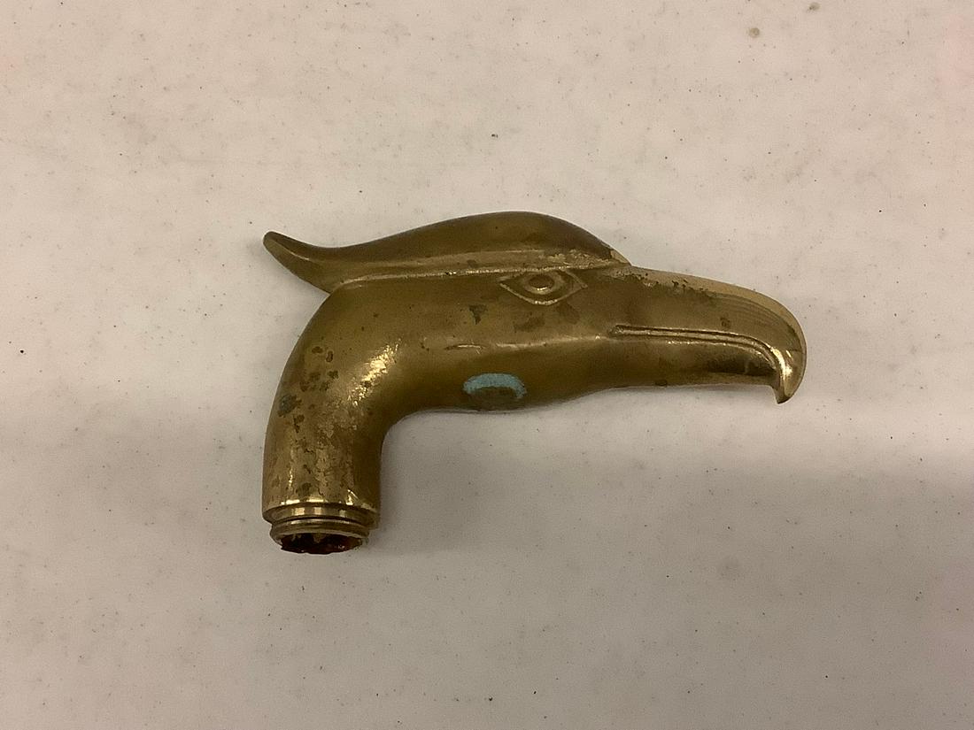 brass bird cane head 5" x 3" (1 of 1)