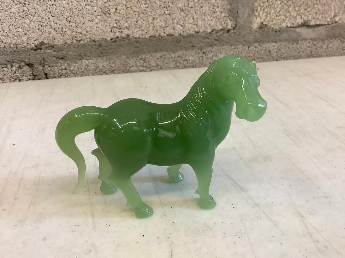 jade horse figure ~3" (1 of 1)