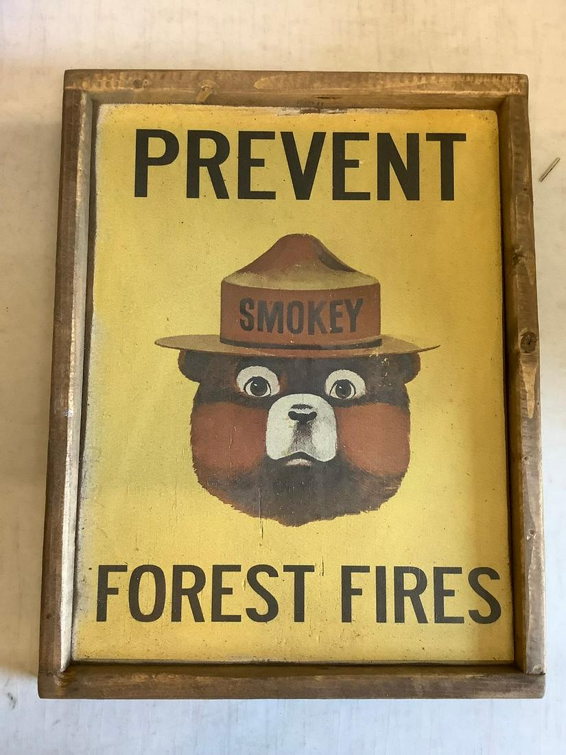 Smokey the Bear wood sign 13x17 (1 of 1)