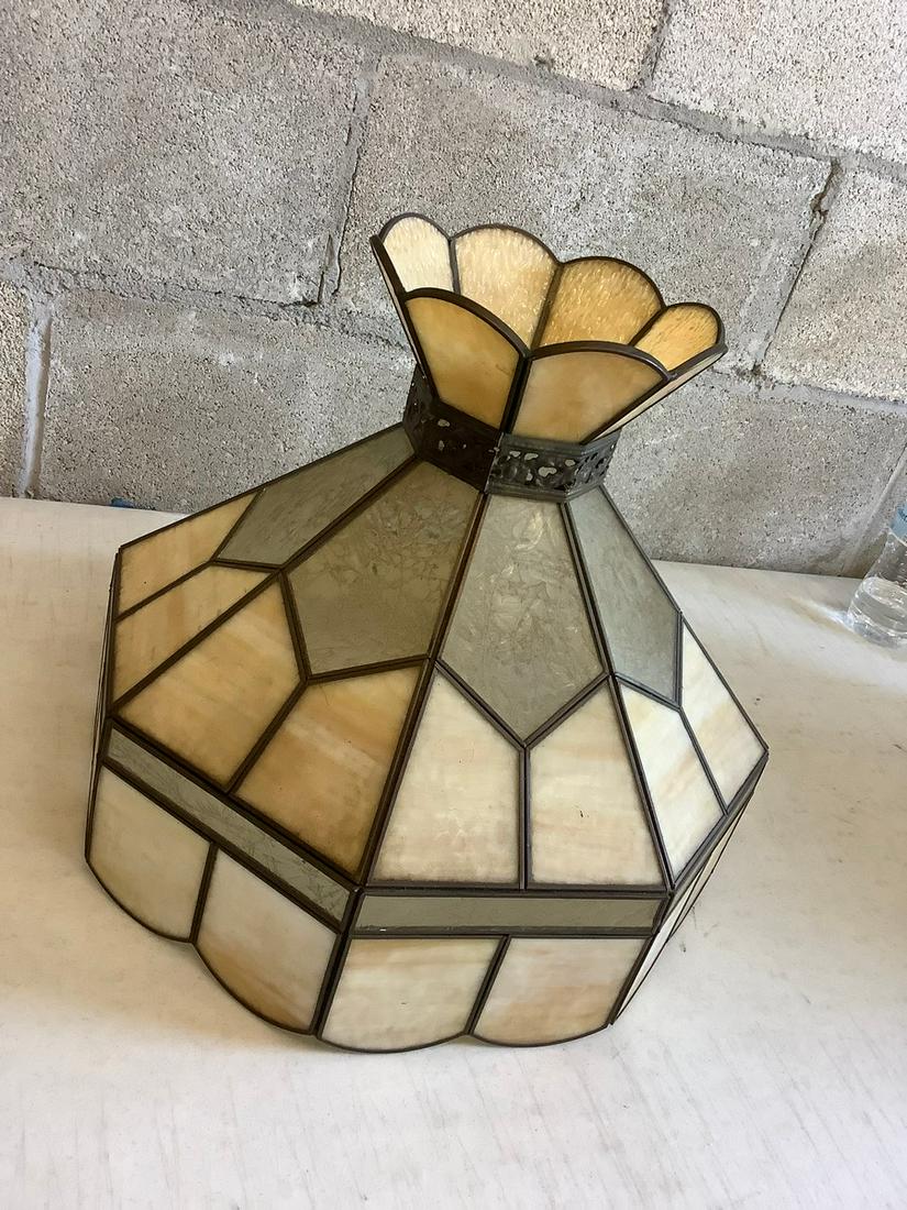 Colored glass hanging lampshade (1 of 1)