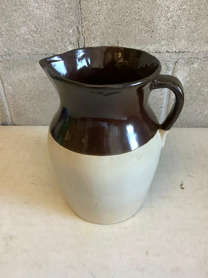 Brown and Beige antique jug 10 inch tall (1 of 1)