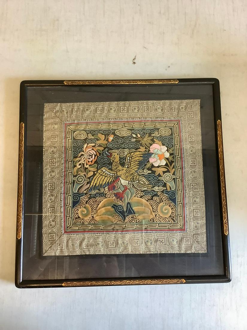 Embroidered artwork on cloth 15.5x15 (1 of 1)