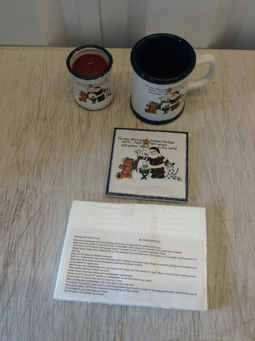 Gift Set Stoneware 3 Piece Santa Stoneware Gift Set (1 of 1)