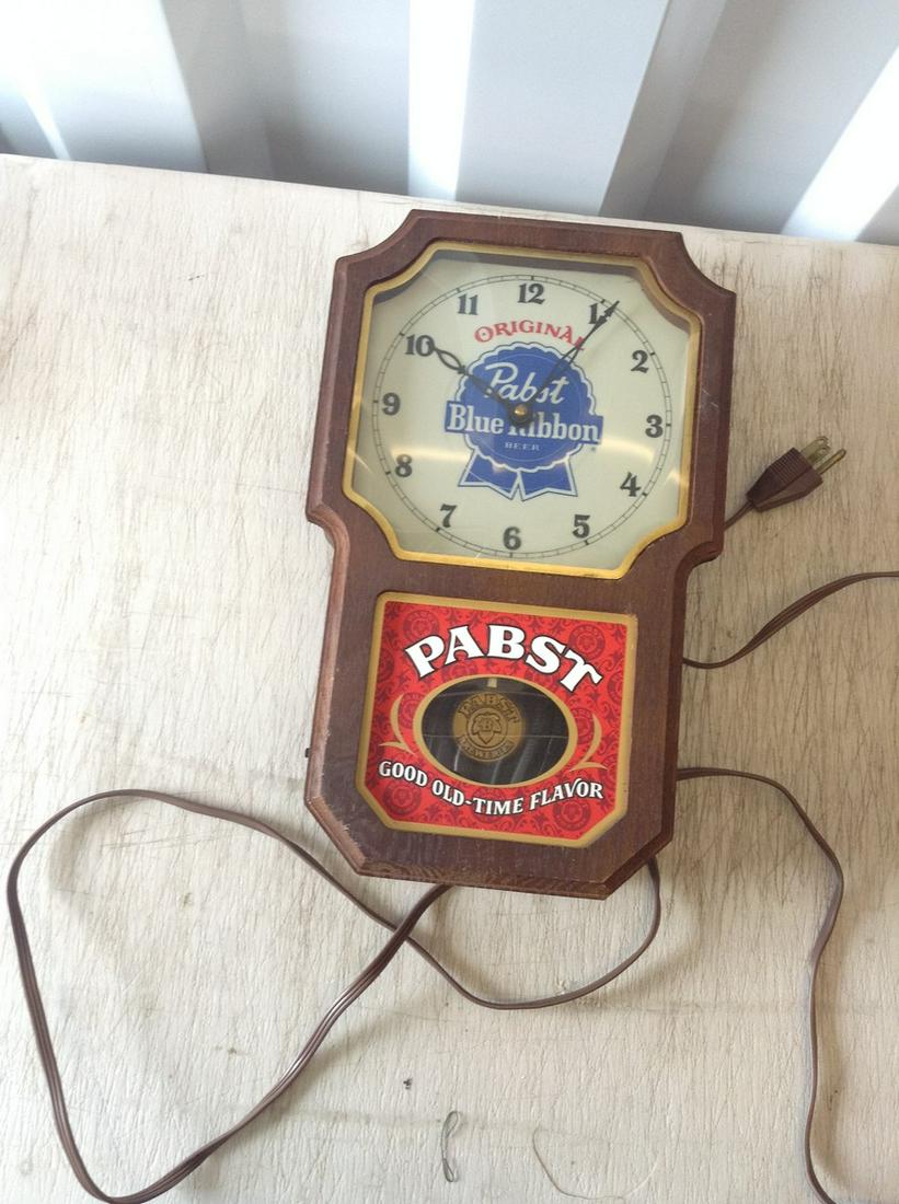 Pabst Blue Ribbon beer advertising clock (1 of 1)